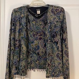 Multicolor Shirt and Jacket Set.